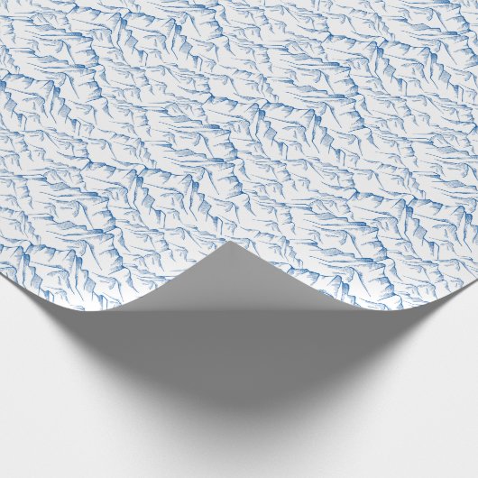 HandGezeichnet Berglandschaftsmuster. Geschenkpapier (Ecke)