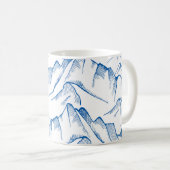 HandGezeichnet Berglandschaftsmuster. Kaffeetasse (VorderseiteRechts)