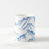 HandGezeichnet Berglandschaftsmuster. Kaffeetasse (Mittel)