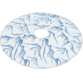 HandGezeichnet Berglandschaftsmuster. Polyester Weihnachtsbaumdecke (Schrägansicht)