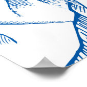 HandGezeichnet Berglandschaftsmuster. Poster (Ecke)