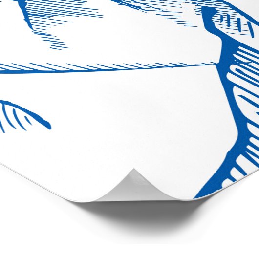 HandGezeichnet Berglandschaftsmuster. Poster (Ecke)