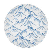 HandGezeichnet Berglandschaftsmuster. Schneidebrett (Vorderseite)