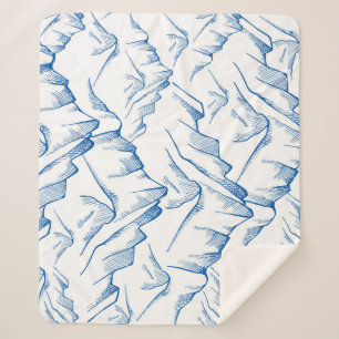 HandGezeichnet Berglandschaftsmuster. Sherpadecke