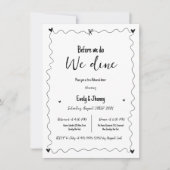 Handgezeichnet, bevor wir essen Probe Abendessen Ankündigung (Vorderseite)