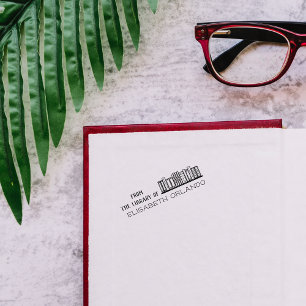 Handgezeichnet Bibliothek aus der Bibliothek von Permastempel