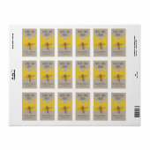 HandGezeichnet Bienensignatur-Serie Adressaufkleber (Vorne)