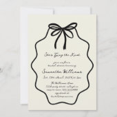 Handgezeichnet bindet sie das Brautparty des Knote Einladung (Vorderseite)