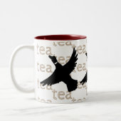 Handgezeichnet Bird Tea Duck Zweifarbige Tasse (Links)