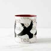 Handgezeichnet Bird Tea Duck Zweifarbige Tasse (Mittel)