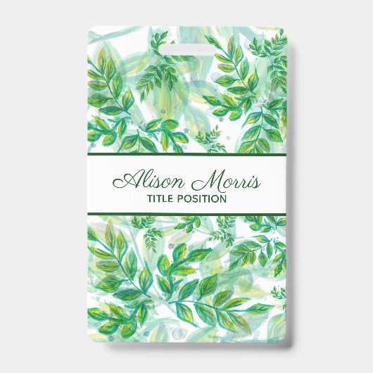 HandGezeichnet Blätter Ausweis (Front)