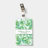 HandGezeichnet Blätter Ausweis (Back with Clip)