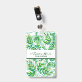 HandGezeichnet Blätter Ausweis (Front with Clip)