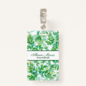 HandGezeichnet Blätter Ausweis (Rückseite mit Klammer)