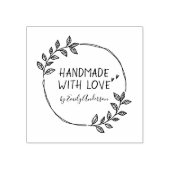 Handgezeichnet Blätter mit Liebe Gummistempel (Prägung)