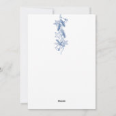 HandGezeichnet Blue Christmas Party Einladung (Rückseite)