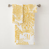 HandGezeichnet Blume Badetuch Set (Insitu)