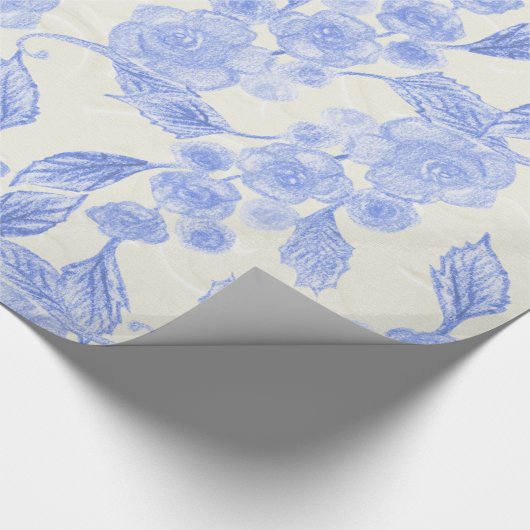 HandGezeichnet Blume Geschenkpapier (Ecke)