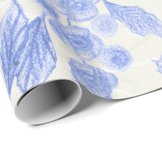 HandGezeichnet Blume Geschenkpapier (Rolleneckpunkt)