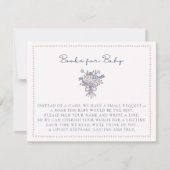 Handgezeichnet Blume mit gepunkteten Rahmenbüchern Einladung (Vorderseite)