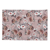 Handgezeichnet Blume, rosa Wasserfarbenmuster. Kissenbezug (Rückseite)