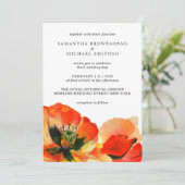 HandGezeichnet Blume Roter Mohn Einladung (Stehend Vorderseite)