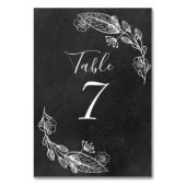 Handgezeichnet Blumengarten Tischnummer (Rückseite)