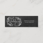 Handgezeichnet Blumenkarten auf der Chalkboard-Web Telefonnummerkarte (Rückseite)