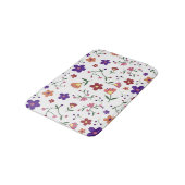 HandGezeichnet Blumenmuster Badematte (Schrägansicht)