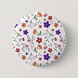 HandGezeichnet Blumenmuster Button