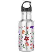 HandGezeichnet Blumenmuster Edelstahlflasche (Vorderseite)