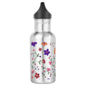HandGezeichnet Blumenmuster Edelstahlflasche (Links)