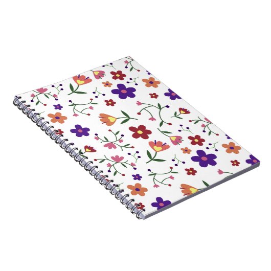 HandGezeichnet Blumenmuster Notizblock (Rechte Seite)