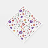 HandGezeichnet Blumenmuster Serviette (Ecke)