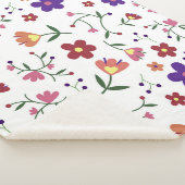 HandGezeichnet Blumenmuster Sherpadecke (3/4)