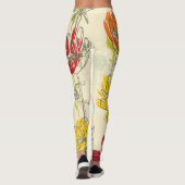 HandGezeichnet, blumennahes Muster Leggings (Rückseite)