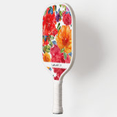 Handgezeichnet blumig und elegant pickleball schläger (Links)