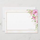 Handgezeichnet Blüten zum Hochzeitsempfang Ankündigung (Rückseite)