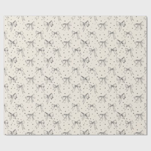 Handgezeichnet Bögen und kleine Sterne Geschenkpapier (Flach)