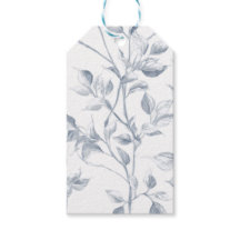 HandGezeichnet botanische Blätter auf Soft Blue