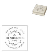 Handgezeichnet Botanische Rücksendeadresse Gummistempel (Stempel)