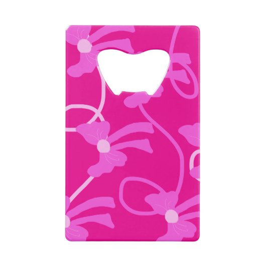 Handgezeichnet Bows Rosa Liebhaber Geldbeutel Flaschenöffner (Vorderseite)