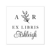 Handgezeichnet Branch-Initialen Name Ex Libris Boo Permastempel (Design)