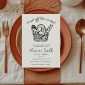 Handgezeichnet Brautparty frisch vom Markt Einladung