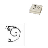 Handgezeichnet Briefmarke Swirl Art Gummistempel (Stempel)