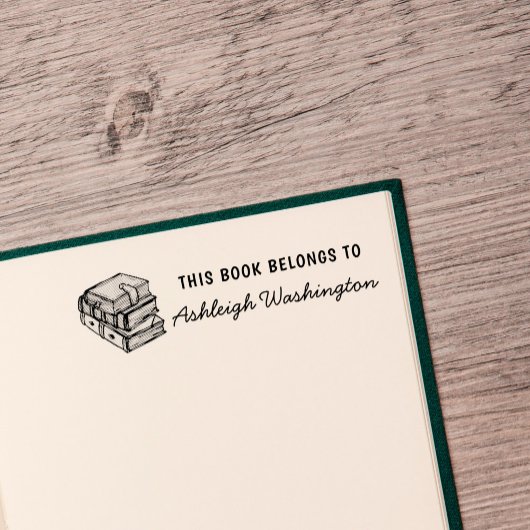 Handgezeichnet Bücher, die in diesem Buch als Name Gummistempel