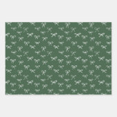 Handgezeichnet Buchsen Urlaubspapier - grün Geschenkpapier Set (Vorderseite 2)