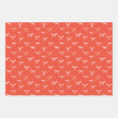 Handgezeichnet Buchsen Urlaubspapier - rot Geschenkpapier Set (Vorderseite 2)