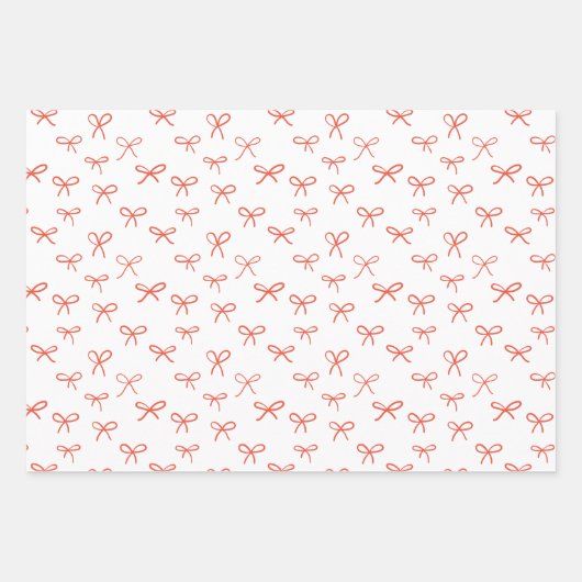 Handgezeichnet Buchsen Urlaubspapier - rot Geschenkpapier Set (Vorderseite)