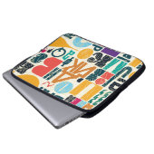 Handgezeichnet Buchstaben: Vintages nahtloses Desi Laptopschutzhülle (Vorne Knopf)